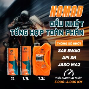 Dầu nhớt xe máy tổng hợp toàn phần Nomad